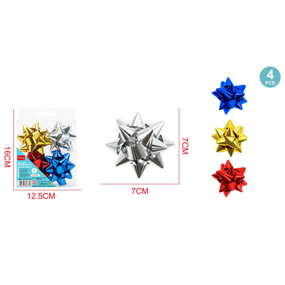 Lazo De Regalo Pet 8Cm 4 Unidades 1