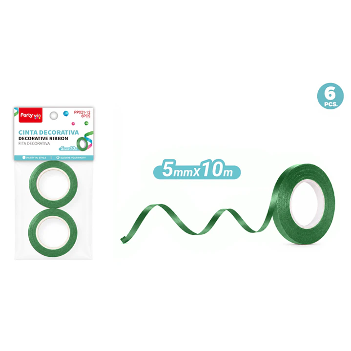Cinta De Regalo Verde Claro 5Mmx10M 1