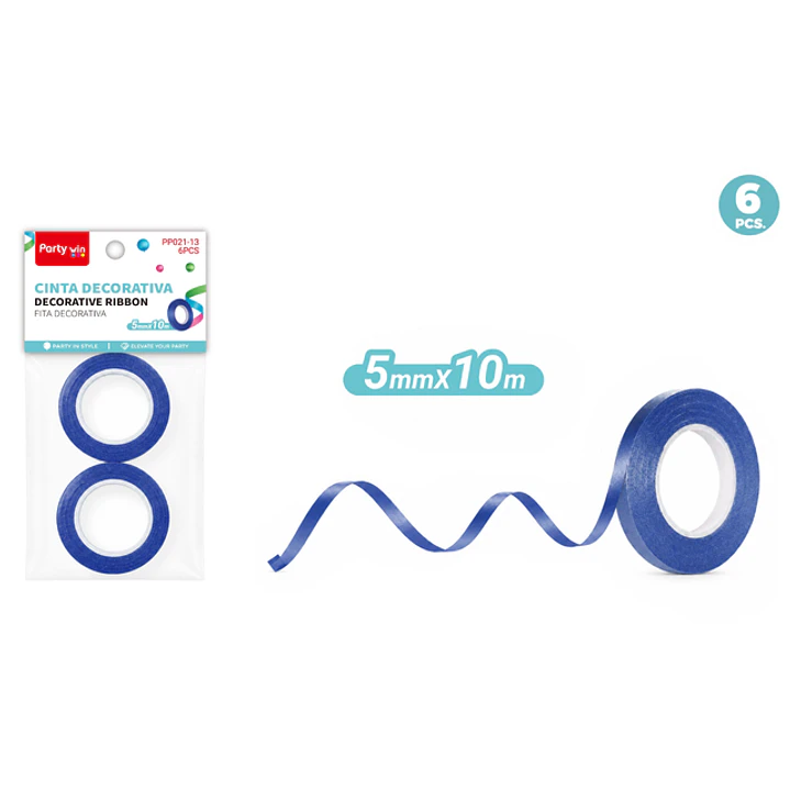 Cinta De Regalo Azul 5Mmx10M 1