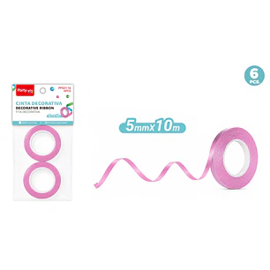 Cinta De Regalo Rosado Fuerte 5Mmx10M