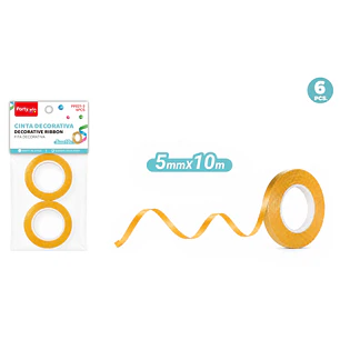 Cinta De Regalo Dorado 5Mmx10M
