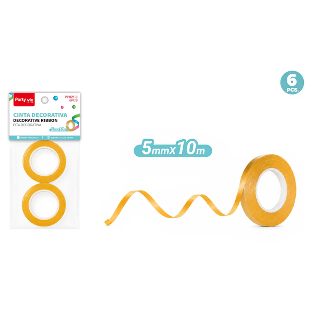 Cinta De Regalo Dorado 5Mmx10M 1