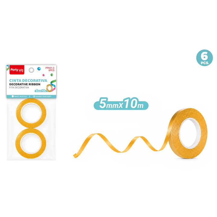 Cinta De Regalo Dorado 5Mmx10M 1