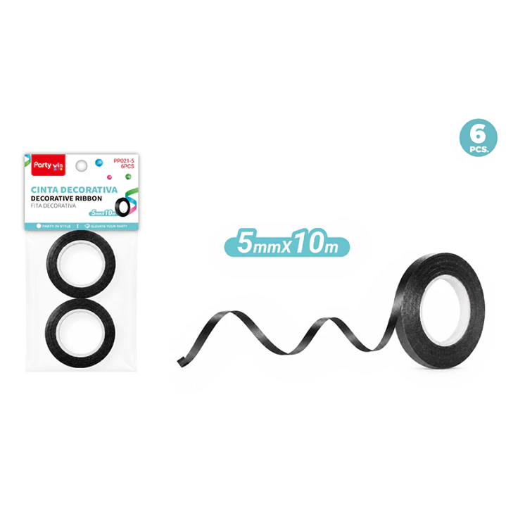 Cinta De Regalo Negro 5Mmx10M 1