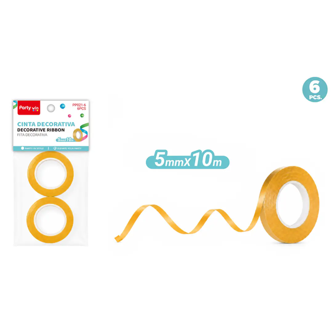 Cinta De Regalo Amarillo 5Mmx10M 1