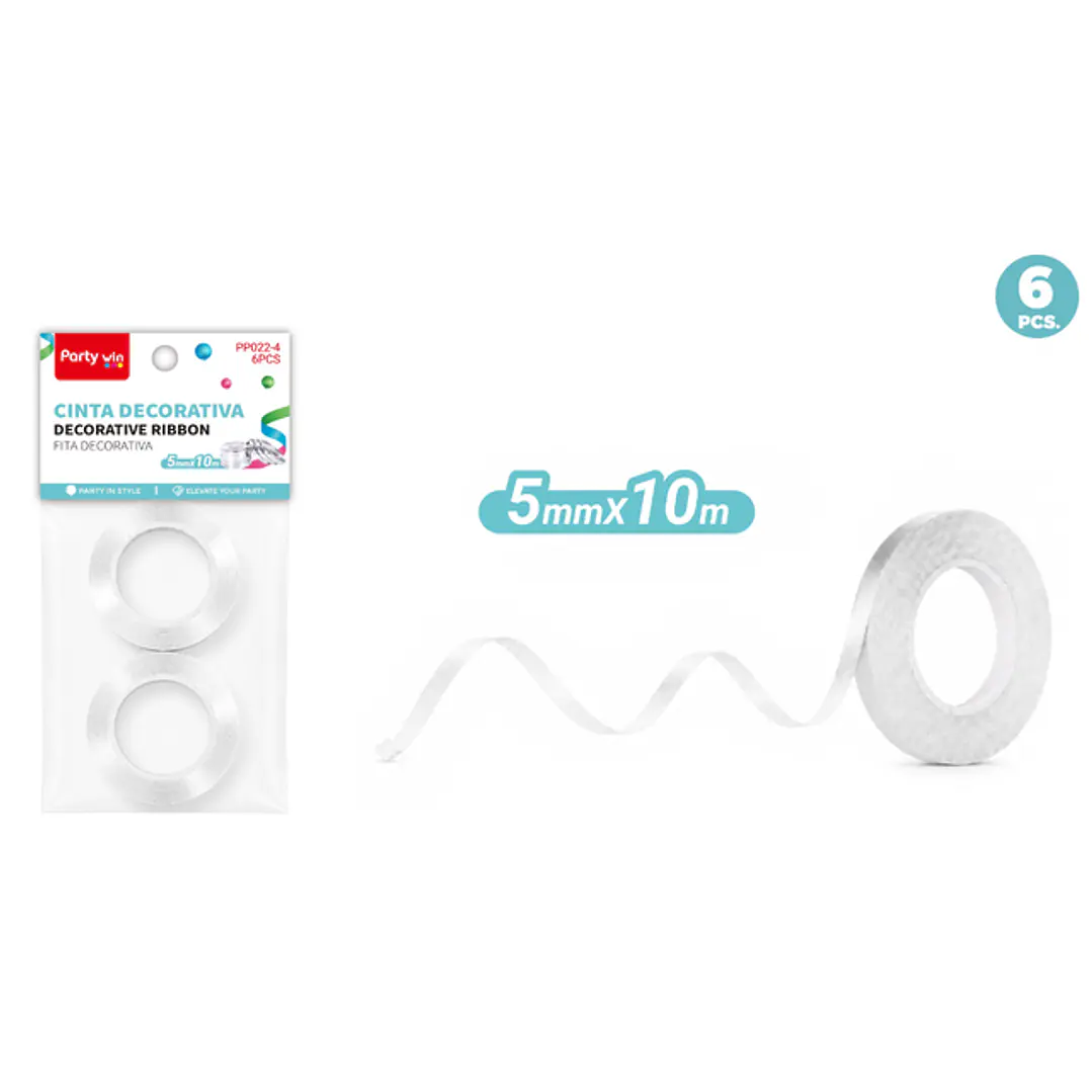 Cinta De Regalo Plateado 5Mmx10M 1