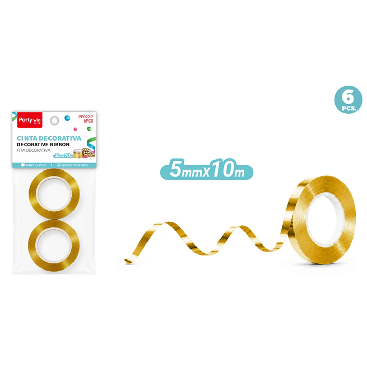 Cinta De Regalo Dorado 5Mmx10M 1