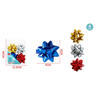 Lazo De Regalo Tornasol 8Cm 4 Unidades