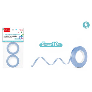 Cinta De Regalo Celeste 5Mmx10M