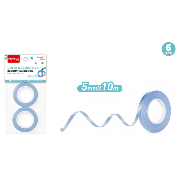Cinta De Regalo Celeste 5Mmx10M 1