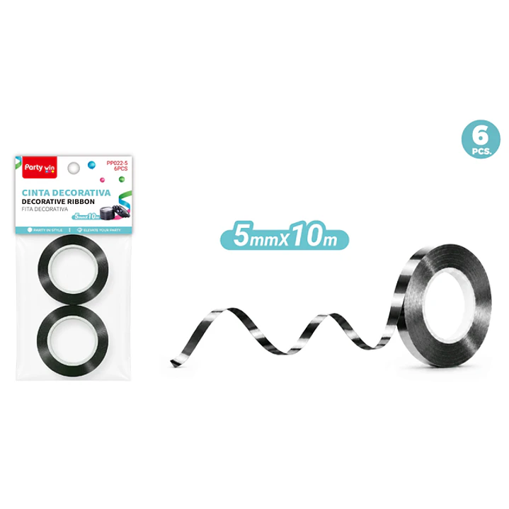 Cinta De Regalo Negro 5Mmx10M 1