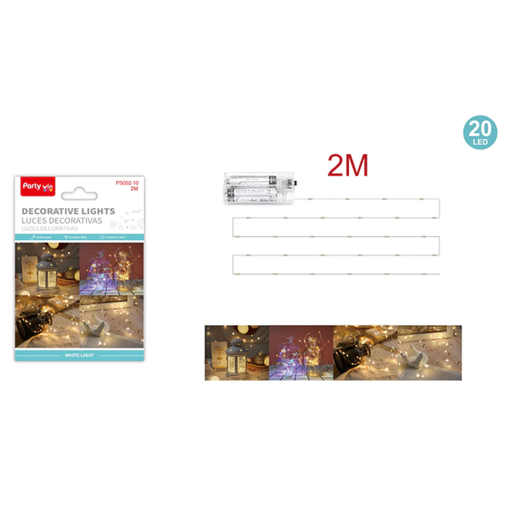 Luces Decorativa Blanco 2M 1