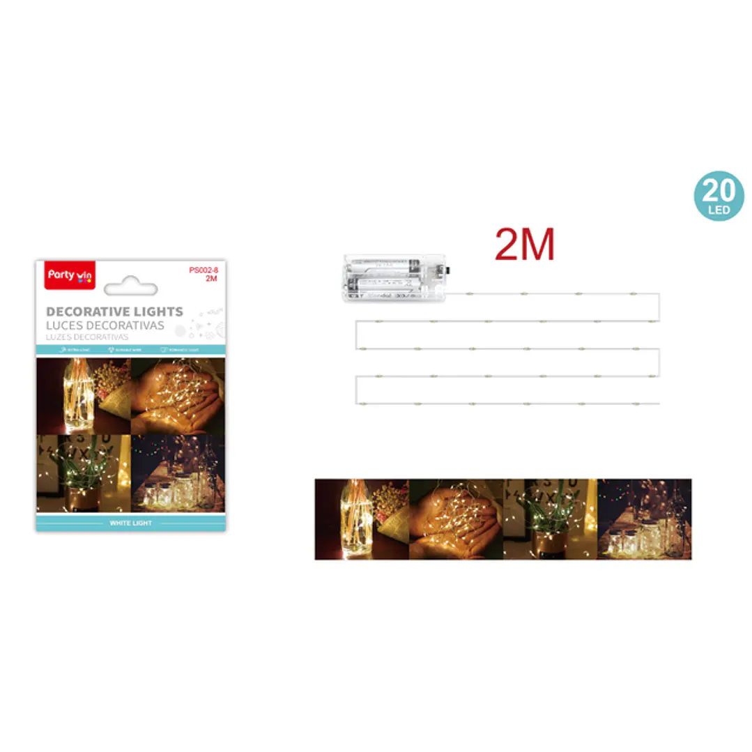 Luces Decorativa Amarillo 2M 1