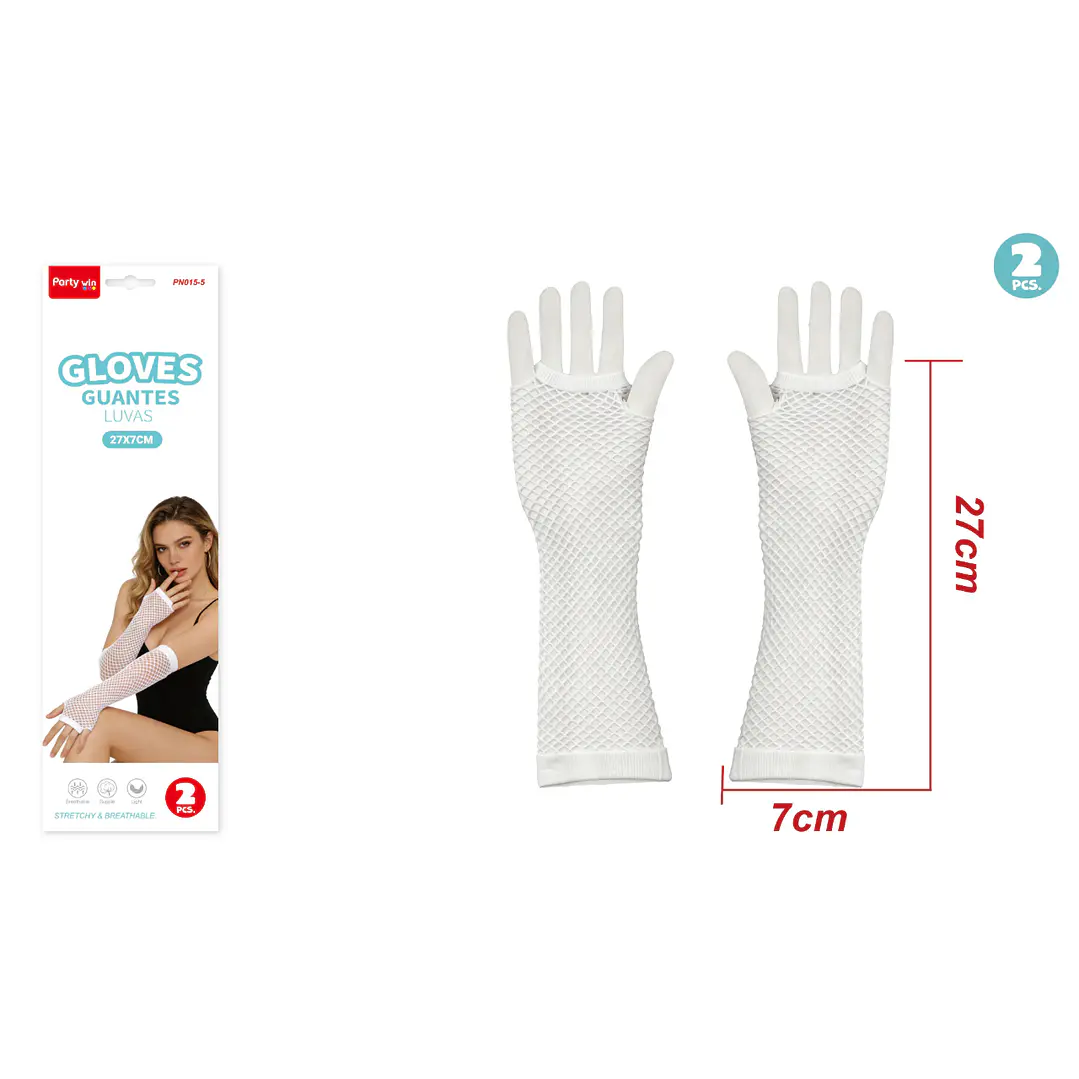Guantes Largo Blanco 2 Unidades 1