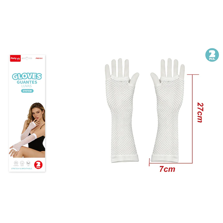 Guantes Largo Blanco 2 Unidades 1