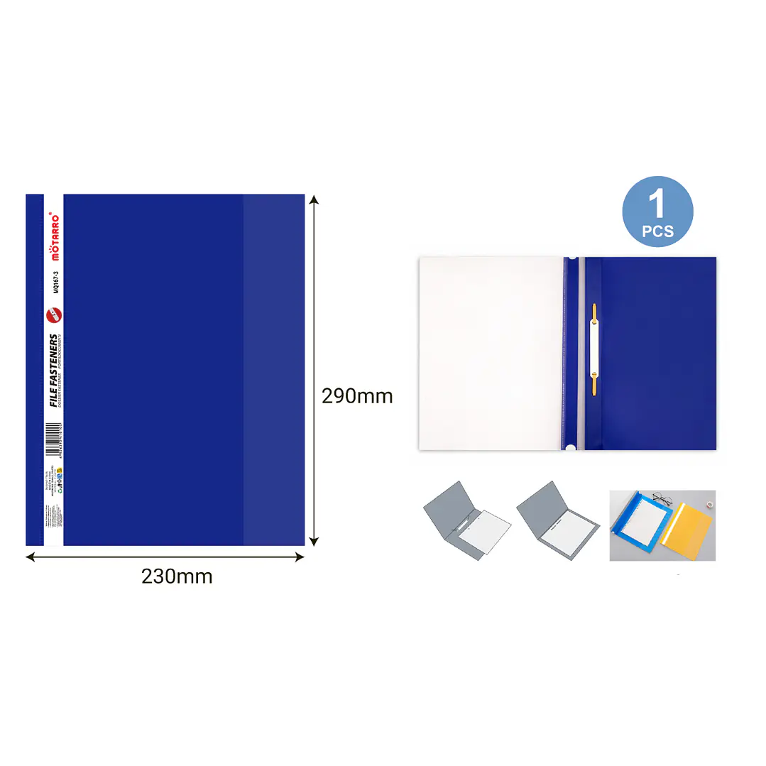 Carpeta Comercial Fastener Azul 230X290Mm Pp 1