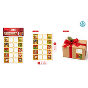Stickers Para Nombre Navidad 30 Unidades