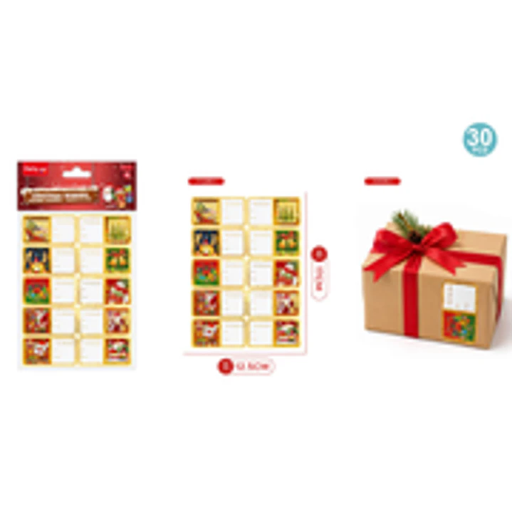 Stickers Para Nombre Navidad 30 Unidades 1