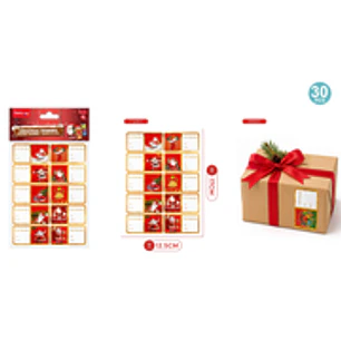 Stickers Para Nombre Navidad 30 Unidades