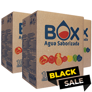 Pack 3 cajas BOX de 10 litros de Agua Saborizada