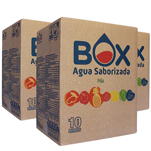 Pack 3 cajas BOX de 10 litros de Agua Saborizada