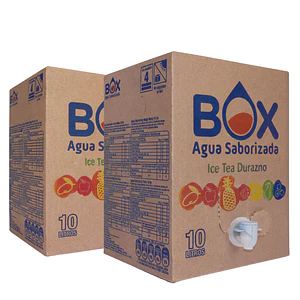 Pack 2 cajas BOX 10 litros Ice Tea Durazno 