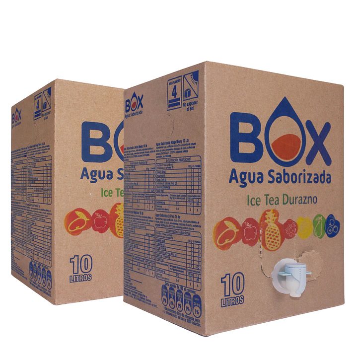 Pack 2 cajas BOX 10 litros Ice Tea Durazno  1