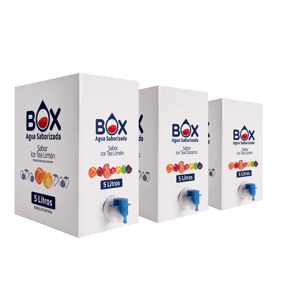 Pack 3 cajas Box de 5 litros Ice Tea Limón y Durazno 1