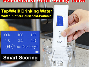 ANALIZADOR  (TESTER) CALIDAD DE AGUAS 6 PARAMETROS uS/cm TDS TOC VOC UV - TEMPERATURA PANTALLA DIGITAL