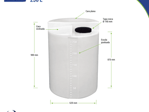 Quimitank-250 Estanque Dosificación de Químicos (SOLO A PEDIDO)