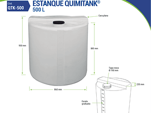 Quimitank-500 Estanque Dosificación de Químicos (SOLO A PEDIDO)