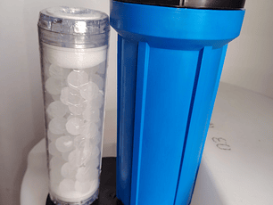 FILTRO 10X2.5 (CARTUCHO + CARCASA) REDUCTOR SARRO O DUREZA CONEXION 3/4