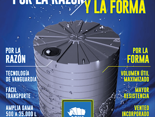 Estanque vertical Superficie 500 litros Polietileno (especial agua potable o riego)