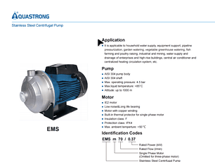 ELECTROBOMBA CENTRIFUGA INOXIDABLE 1HP 220V AQUASTRONG