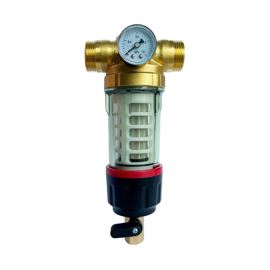 Filtro De Agua Para Particulas Autolavable 3/4 Con Manometro FILTERMAX 1