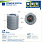 Estanque vertical Superficie 500 litros Polietileno (especial agua potable o riego) calidad titan Liquidos 1,2g/l - Miniatura 1