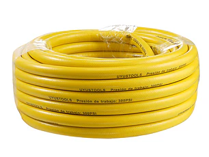 MANGUERA AIRE PVC 15METROS PARA COMPRESOR CONEXION 1/4NPT ALTA PRESION 300PSI