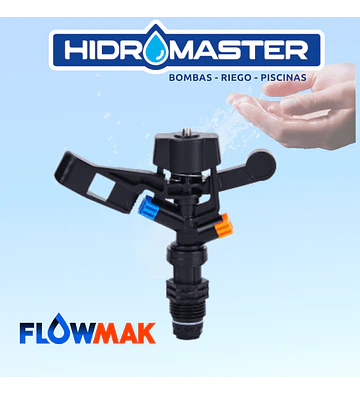 ASPERSOR IMPACTO FLOWMAK PLASTICO 1/2 CIRC COMP ECO
