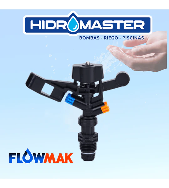 ASPERSOR IMPACTO FLOWMAK PLASTICO 1/2 CIRC COMP ECO
