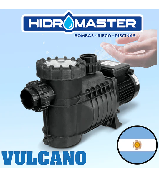 BOMBA PISCINA VULCANO 3/4 HP BAE 220V MOTOR ARGENTINO