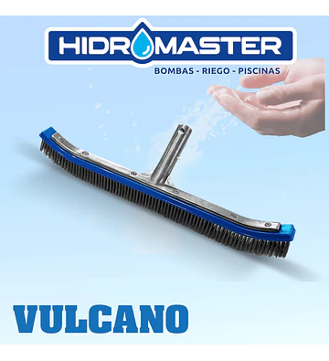 CEPILLO ALUMINIO PISCINA CERDAS METALICA 46 CM