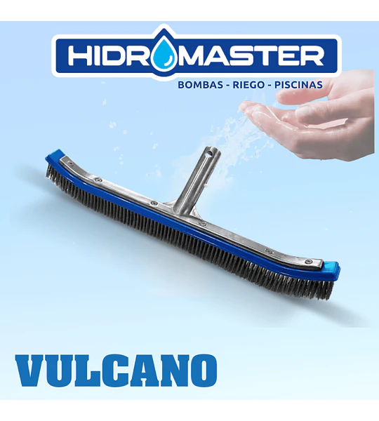 CEPILLO ALUMINIO PISCINA CERDAS METALICA 46 CM