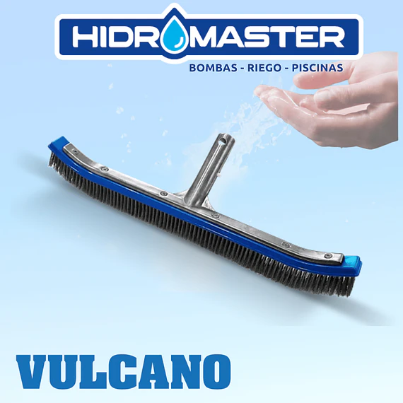 CEPILLO ALUMINIO PISCINA CERDAS METALICA 46 CM