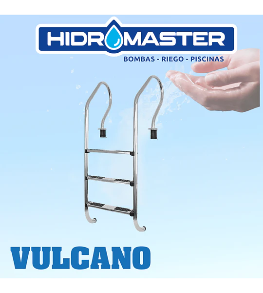 ESCALERA PISCINA CONFORT 3 PELDANOS INOX VULCANO