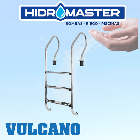 ESCALERA PISCINA CONFORT 3 PELDANOS INOX VULCANO