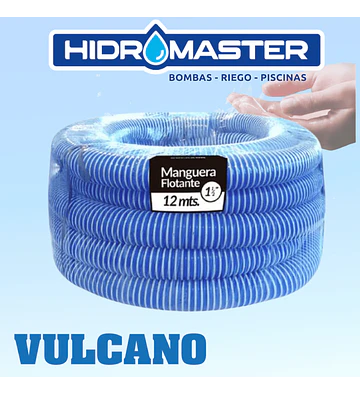 MANGUERA PISCINA FLOTANTE 50MM X 12 MTS CON TERMINALES