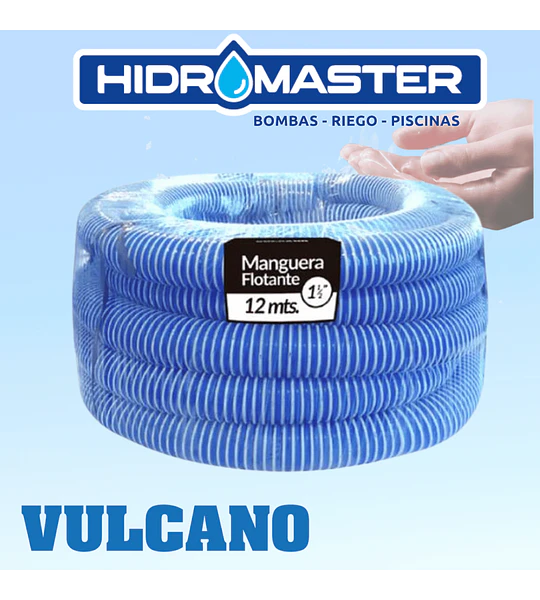 MANGUERA PISCINA FLOTANTE 50MM X 12 MTS CON TERMINALES