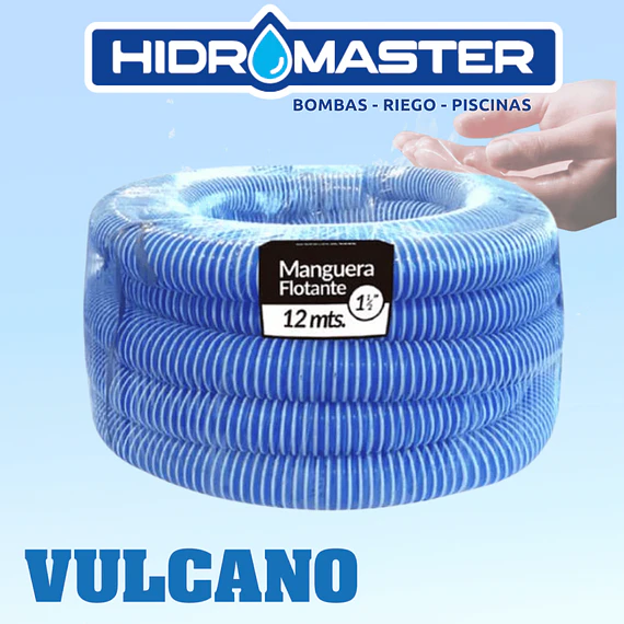 MANGUERA PISCINA FLOTANTE 50MM X 12 MTS CON TERMINALES