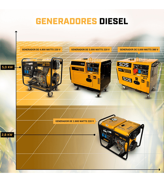 Generador diesel insonoro 5kW Sdg6500s