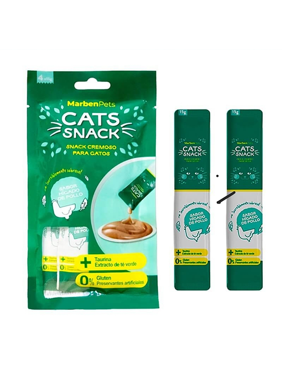 Cats snack cremoso sabor hígado de pollo